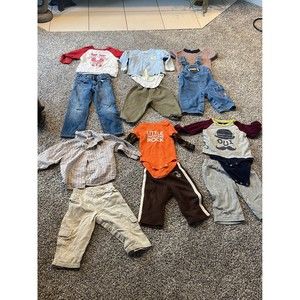 Boys 12 Month Bundle Lot - 12 Piece Janie and Jack Baby Coogie Jumping Beans